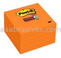 Post-it&trade; Super Sticky Notes 654-5SSNO 3 in x 3 in Neon Orange 3M 7010333439