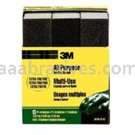 3M&trade; 7010335348 General Purpose Sanding Sponge Dual Grit 3-3/4x2-5/8x1 Extra Fine/Fine