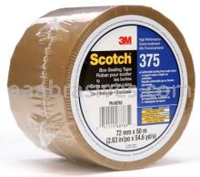 Scotch&trade; Box Sealing Tape 375 Tan 72 mm x 50 m 3M 7010335881