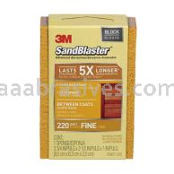 3M&trade; 7010336735 SandBlaster&trade; Advanced Sanding Sanding Sponge 3-3/4x2-1/2x1 220 Grit