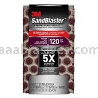 3M&trade; 7010336777 SandBlaster&trade; Dust Channeling Sanding Sponge 4-1/2x2-1/2x1 120 Grit