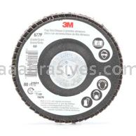 3M&trade; 7010361002 4 x 3/8-24 60 Grit 577F T29 Flap Disc