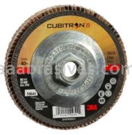 3M&trade; 7010363306 4-1/2 x 5/8-11 40+ Grit 967A T29 Giant Cubitron&trade; II Flap Disc