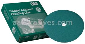 3M&trade; 7010364112 9-1/8 x 7/8 50 Grit Green Corps&trade; Fibre Disc