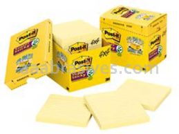 Post-it&trade; Super Sticky Notes 675-12SSCP 4 in x 4 in Canary Yellow 3M 7010370064