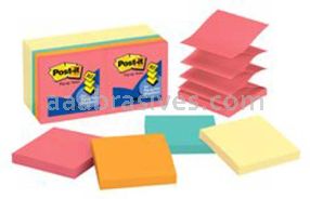 Post-it&trade; Pop-up Notes R330-14YWM 3 in x 3 in Cape Town Collection & Canary Yellow 3M 7010370991