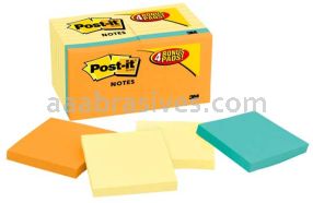Post-it&trade; Notes 654-14-4B 3 in x 3 in Canary Yellow 3M 7010371010