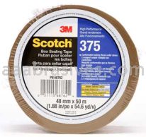 Scotch&trade; Box Sealing Tape 375 Tan 48 mm x 50 m 3M 7010374960