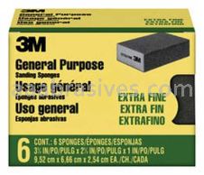 3M&trade; 7010377868 Sanding Sponge 3.75x2.625x1 Extra Fine