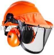 3M&trade; 7010384833 H-706PFK LumberJack&trade; Hard Hat System Pinlock Suspension MeshVisor Ear Muffs