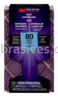 3M&trade; 7010408875 Pro Grade Precision&trade; Dust Channeling Block Sanding Sponge 4-1/2x2-1/2x1 80 Grit Medium