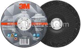 3M&trade; 7010414997 6 x 1/4 in x 7/8 Type 27 Silver Depressed Center Grinding Wheel 87450