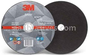 3M&trade; 7010414998 7 x .045 x 7/8 Type 1 Silver Cut-Off Wheel 87471