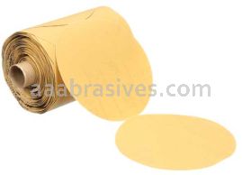 3M&trade; 7010508648 3-1/2" P220 Grit A-wt 216U Stikit&trade; Gold Paper Disc Roll