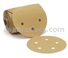 3M&trade; 7010508653 5" P100 Grit 255L Stikit&trade; Gold Film Disc Roll