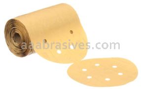 3M&trade; 7010532742 6" P320 Grit A-wt 216U Stikit&trade; Gold Paper Disc Roll