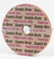 3M&trade; Scotch-Brite&trade; 7100001091 4 x 1/4 x 5/8 7C CRS+ Rapid Cut Unitized Wheel