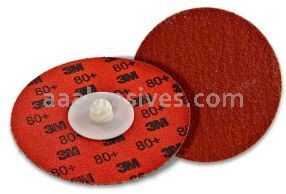 3M&trade; 7100001473 2" 80 Grit Maroon TR 984F Cubitron&trade; II Roloc&trade; Durable Edge Disc
