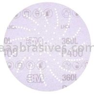 3M&trade; 7100010259 3” P400 Grit 360L Hookit&trade; Clean Sanding Disc