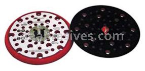 3M&trade; 7100022038 6 x 3/8 x 5/8 CH x 5-16/24 53 - Holes Hookit&trade; External Red Foam Clean Sanding Low Profile Disc Pad 861 Plus 20465