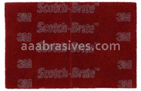 3M&trade; 7100023339 6 x 9 Maroon Scotch-Brite&trade; 7447 PRO Hand Pad