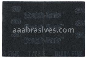 3M&trade; 7100023340 6 x 9 Gray Scotch-Brite&trade; 7448 PRO Hand Pad