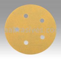 3M&trade; 7100031868 5" P180 Grit 255L Hookit&trade; Gold Film Sanding Disc