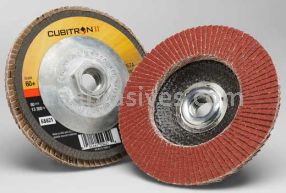 3M&trade; 7100032359 4-1/2 x 5/8-11 60+ Grit 967A T29 Cubitron&trade; II Flap Disc