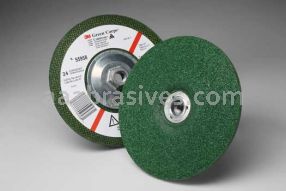 3M&trade; 7100034253 Green Corps&trade; T27 7 x 1/4 x 5/8-11 Depressed Center Wheel