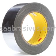3M&trade; 7100035736 High Temperature Aluminum Foil Glass Cloth Tape 363 Silver 50 mm x 33 m 7.3 mil