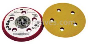 3M&trade; 7100042434 5 x 3/8 x 5/16- 24 Hookit&trade; External D/F Low Profile Backup Pad 05855