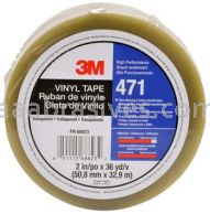3M&trade; 7100044331 Vinyl Tape 471 Transparent 2" x 36 yards