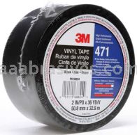3M&trade; 7100044640 Vinyl Tape 471 Black 1" x 36 yards