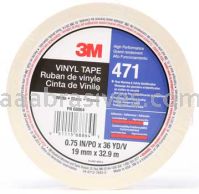 3M&trade; 7100044643 Vinyl Tape 471 White 3/4" x 36 yards