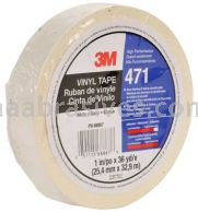 3M&trade; 7100044647 Vinyl Tape 471 White 1/2" x 36 yards