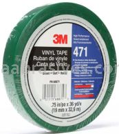 3M&trade; 7100044648 Vinyl Tape 471 Green 1" x 36 yards
