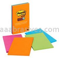 Post-it&trade; Super Sticky Notes 4621-SSAU 4 in x 6 in Rio de Janeiro Collection 3M 7100045378