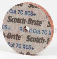 3M&trade; Scotch-Brite&trade; 7100048592 3 x 1/8 x 3/8 9C XCS+ Rapid Cut Unitized Wheel