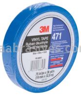 3M&trade; 7100049359 Vinyl Tape 471 Blue 3/8" x 36 yards