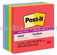 Post-it&trade; Super Sticky Notes 654-5SSAN 3 in x 3 in Marrakesh Collection 3M 7100050239