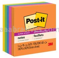 Post-it&trade; Super Sticky Notes 654-5SSUC 3 in x 3 in Rio de Janeiro Collection 3M 7100050370