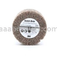 3M&trade; 7100050520 3 x 1-3/4 x 1/4 A/O Medium Scotch-Brite&trade; Cut and Polish Flap Brush