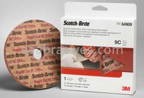 3M&trade; Scotch-Brite&trade; 7100057656 6 x 1/2 x 1 9C CRS+ Rapid Cut Unitized Wheel