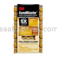 3M&trade; 7100074382 SandBlaster&trade; Dust Channeling Sanding Sponge 4-1/2x2-1/2x1 180 Grit