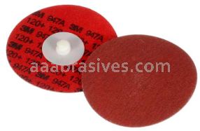 3M&trade; 7100076934 3" 120 Grit Maroon TR 947A Cubitron&trade; II Roloc&trade; Durable Edge Disc