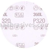 3M&trade; 7100077548 5” P320 Grit 360L Hookit&trade; Clean Sanding Disc