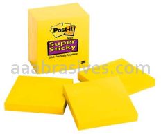 Post-it&trade; Notes 654-5SSY 3 in x 3 in Electric Yellow 3M 7100077734
