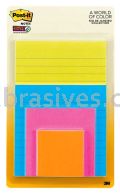 Post-it&trade; Super Sticky Notes 4622-SSAU Multi Sizes Rio de Janeiro Collection 3M 7100078718
