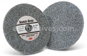 3M&trade; Scotch-Brite&trade; Roloc&trade; 7100081366 4 x 1/4 x NH 6C MED+ Deburr and Finish PRO Unitized Wheel