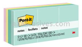 Post-it&trade; Notes 653-AST 1-3/8 in x 1 7/8 in Marseille Collection 3M 7100081882